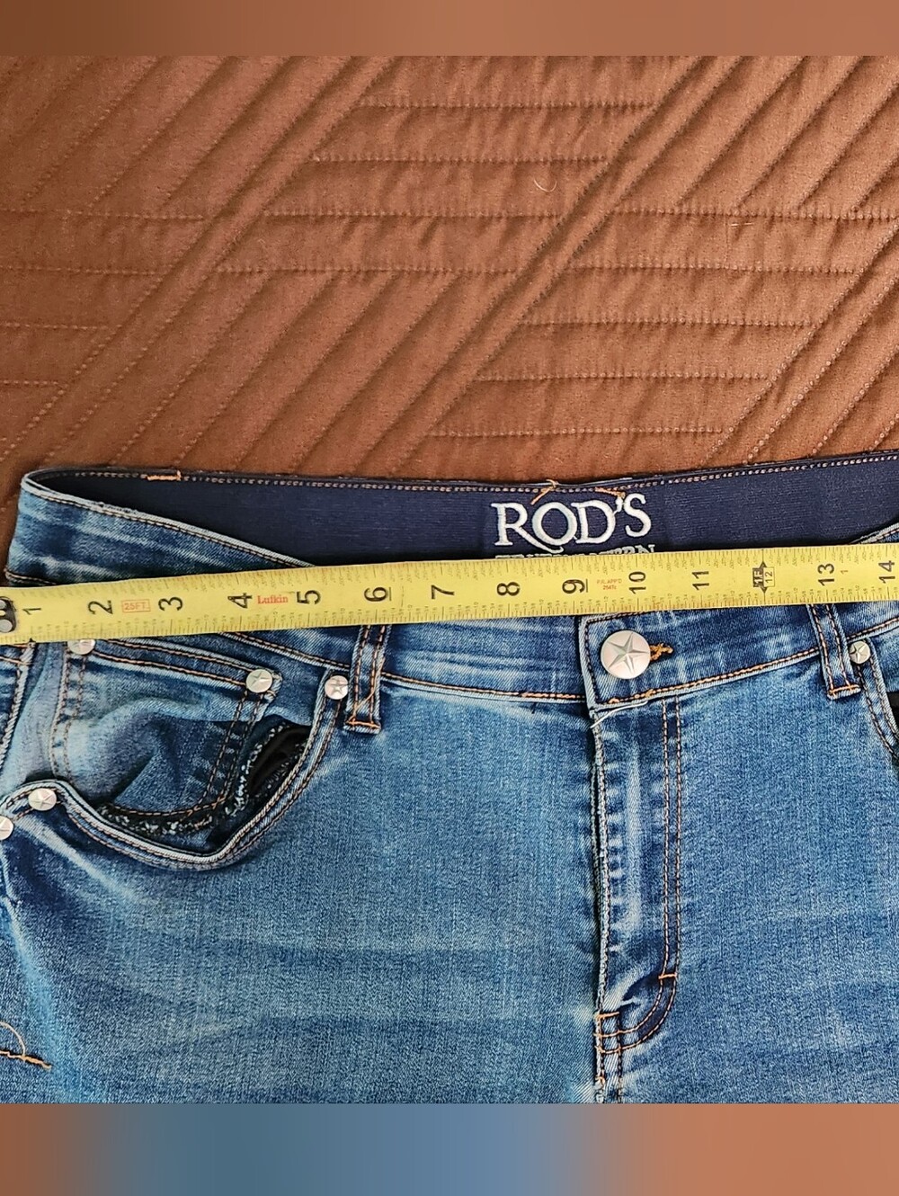 RODS Light Wash Embroidered Pocket Jeans, GREAT CONDITION, SZ. 13/14x32